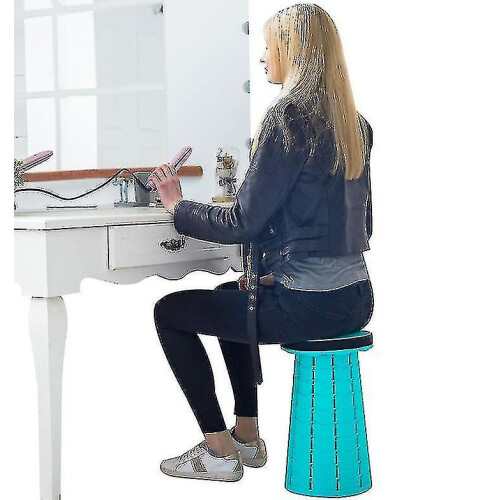 (grey) Upgraded Folding Stool, Telescopic & Portable 1