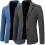 (XL,Dark gray)Men's Suit Jacket Slim Sports Solid Color Suit Jacket 2