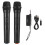 E7 Wireless Handheld Microphone with Dual Channel Receiver 220-270MHz 10
