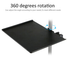 Black Alloy Sound Card Tray with Multi-Use Metal Shelf for Streaming Equipment