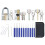 17PCS Lock Picking Set with Transparent Practice Locks and Storage Bag 1