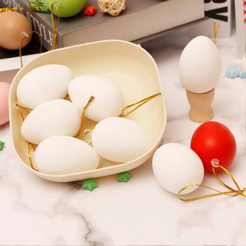(Multicolor, 12pcs) 12/24Pcs Colorful Easter Eggs DIY Craft Toys for Kids, Easter Tree Decorations 1