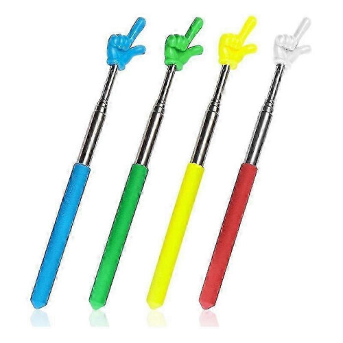 4 Pcs Teacher Pointer Stick Telescoping Hand Pointer Retractable Pointer Finger Reading Aid for Presentation Whiteboard-kieo