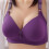 (Pink, 42/95bc) Plus Size Glossy Push Up Bra Comfortable Underwear 3