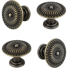 Vintage chest of drawers round handle knobs Household goods (bronze) 4 pieces - DD01