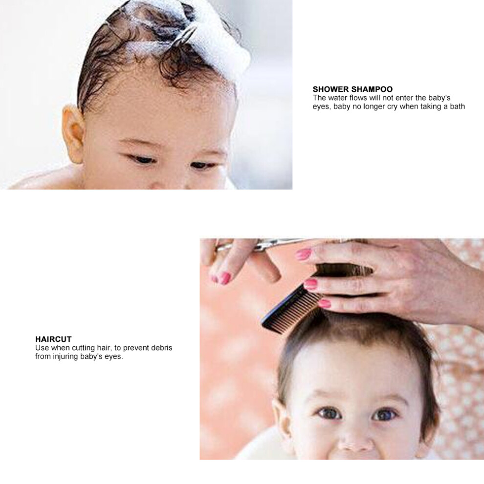 Baby Shampoo Hat Silicone Sunshade Ear Guard Bath Cap For Kids Blue