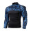 (S,blue)Men's Half Zip Pullover Long Sleeve Camo Army Sweatshirt 2