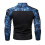 (S,blue)Men's Half Zip Pullover Long Sleeve Camo Army Sweatshirt 3