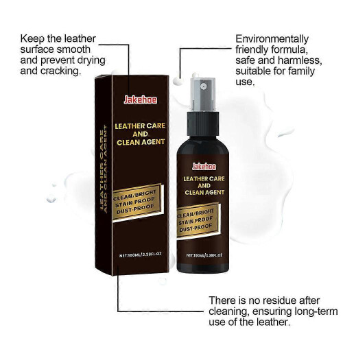 (4PCS)1-5x Professional Leather Jacket , Sofa Cleaner - Stain Remover with Advanced Formula, Easy Spray Application, 100ml for All Leather Types 1