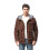 (XL,Coffee)Men's Sherpa Lined Jacket Flannel Plaid Jacket 1