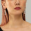 Handmade Christmas Tree Hoop Earrings Golden Silver Two Tone 5