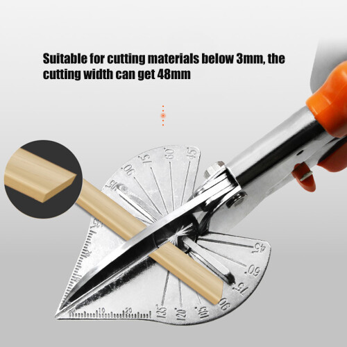 Multifunctional Angle Shear Tool Steel, 81mm Blade, Adjustable 45-135 2