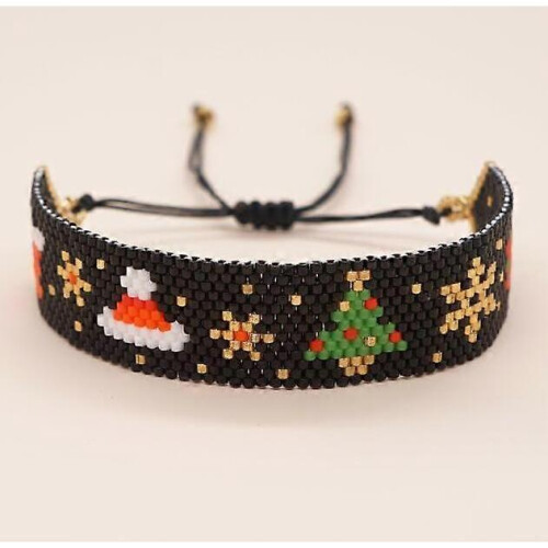 Christmas Glass Beaded Bracelet 1