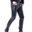 (33,Black)Men's Spring and Summer Elastic Slim Bar Net Red Leather Pants Black 2
