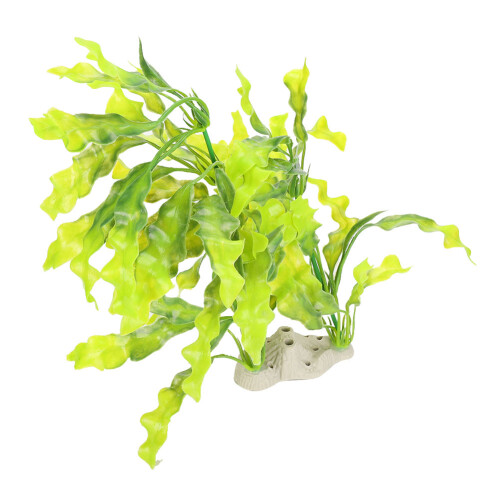 Plastic Aquarium Kelp Grass Decoration with White Base – 258g 2