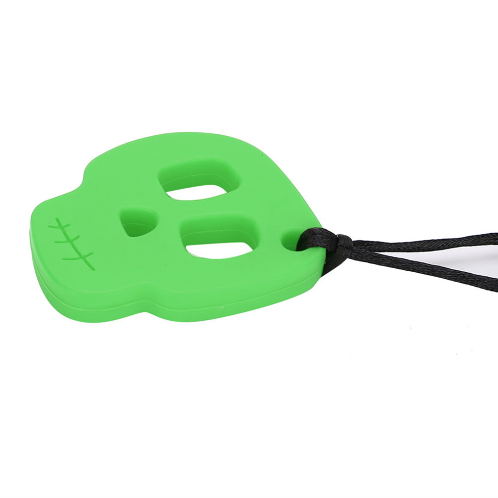 Silicone Baby Teether Pendant - Safe Soothing Infant Chew Toy, Green
