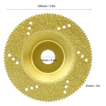 Diamond Saw Blade 100mm x 25mm for Metal, Glass, Marble Cutting
