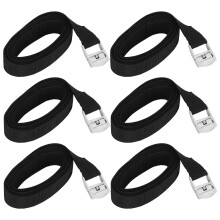 6Pcs Heavy Duty Nylon Tie Down Straps, 2.5m, Black