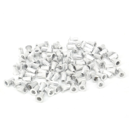 100pcs Aluminum Pull Riveting Nuts Set M3-M10 Flat Head Hardware Accessories 1
