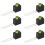 100PCS 3mm LED Holder with 90 Bend, Yellow Light, Plastic 10