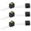 100PCS 3mm LED Holder with 90 Bend, Yellow Light, Plastic 16