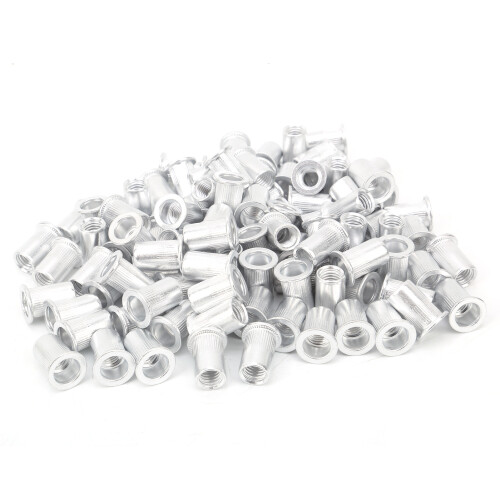 Pull Riveting Nuts 100 pièces Aluminium – Finition Plate M3/M4/M5/M6/M8/M10 1