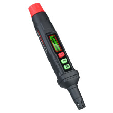 4-in-1 Digital Psychrometer Pocket Temp & Humidity Meter - Black & Red
