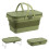 (Green) Folding Picnic Basket Multi-functional Storage Box 1