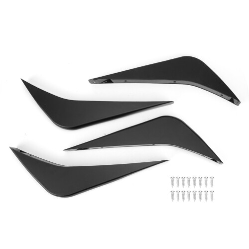 Rear Bumper Spoiler Panel for Corvette C7 14-19 ABS Car Diffuser Fin Black 1