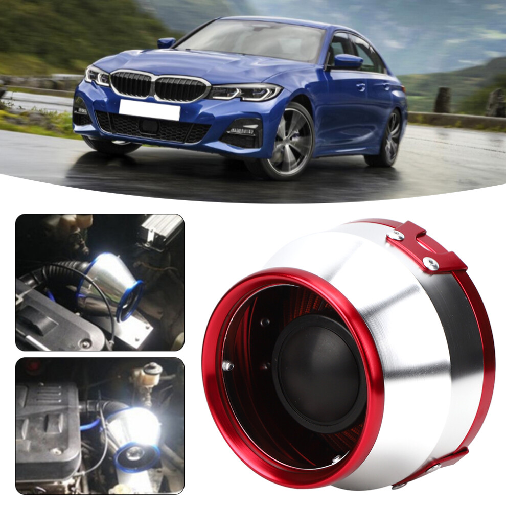 76Mm/3In Modified Aluminum Air Filter For Car Cold Intake, Or Red/Blue 8211392401890