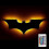 (Plug) Creative 3D Bat Wall Lamp RGB LED Bedside Gaming Room Bar Decorative Light with Remote Control 1