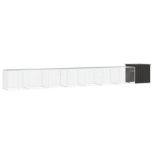 Hühnerstall Gehege Käfig Hühner 800 x 91 x 100 cm feuerverzinkter Stahl anthrazit 02_0043934