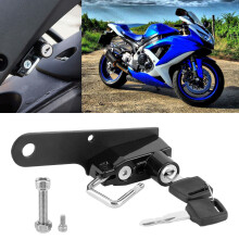 Motorcycle Helmet Lock for GSX-R600/750 2011-2016 Aluminum Steel Black