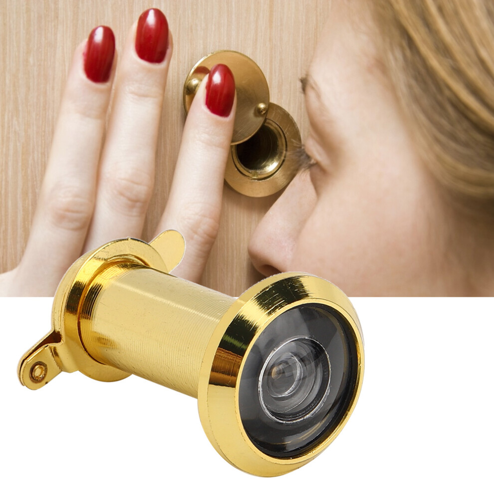 Door Security Viewer 2Pcs 220 Degree Wide View Anti Theft Home 16Mm Gold 9411392140525