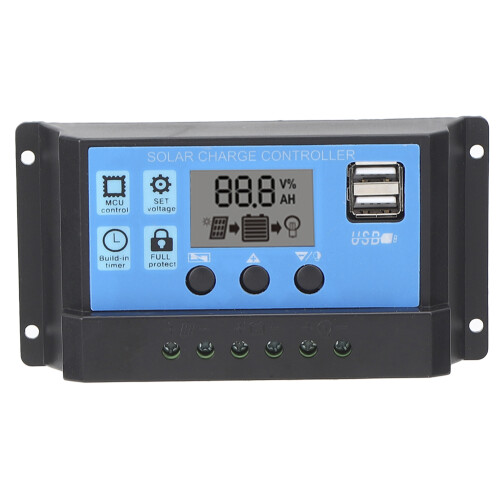PWM Solarregler 12V 24V LCD 50A NEU 2