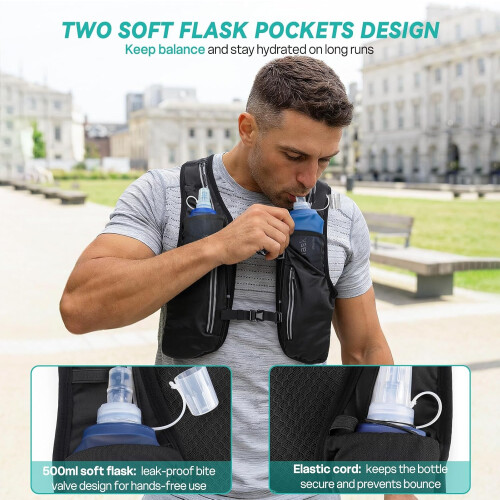 Running Vest Reflective Hydration Pack Lightweight 2