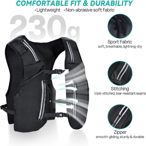 Running Vest Reflective Hydration Pack Lightweight 1