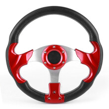 Modified Racing Wheel 12.5in PVC Red 320mm with Horn Button for Cars