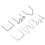 500pcs Car Bumpers Plastic Welding Wire, 0.8mm Silver Staples 5