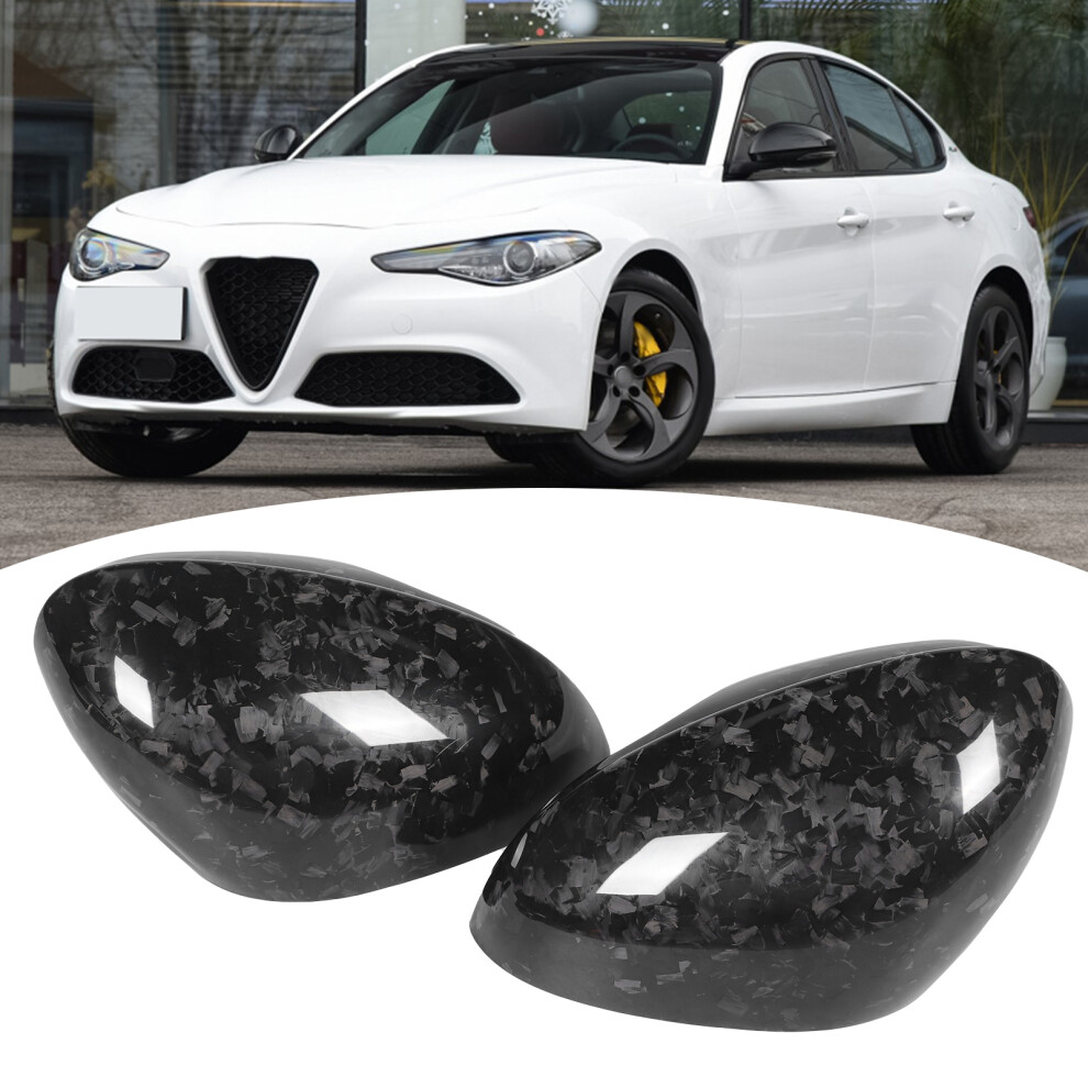 Carbon Fibre Mirror Cover For Giulia 2015-2020 Black 7790334182505