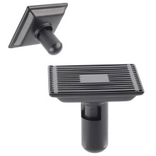 Square Shower Drain with Detachable Cover
