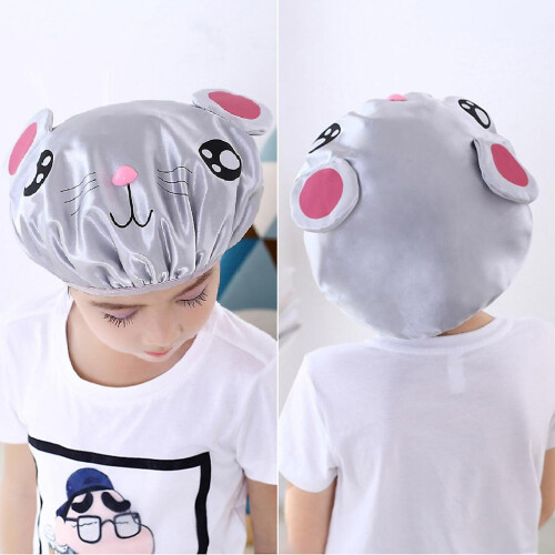 Shower Cap Double Layer Waterproof Cute Washing Cap Children's Bath Cap for HeadSON 2