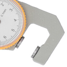 Steel Thickness Gauge Tester Dial 0-10mm Flat Head Leather Measuring Tool