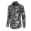 (S,Black)Men's Long-sleeved Button-down Casual Jacquard Shirt 1