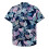 (L,blue)Men's casual shirts Loose floral shirts 1