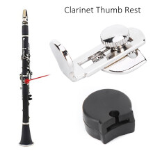 Adjustable Metal Clarinet Thumb Rest with Cover and Screw, Silver