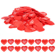 400pcs Red Fabric Heart-Shaped Confetti for Wedding & Valentine's Day Decor