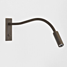 Flexible Gooseneck LED Spotlight Wall Lamp, 360 Rotatable Bedside Reading Light, Bronze Finish, Wall Mounted Design