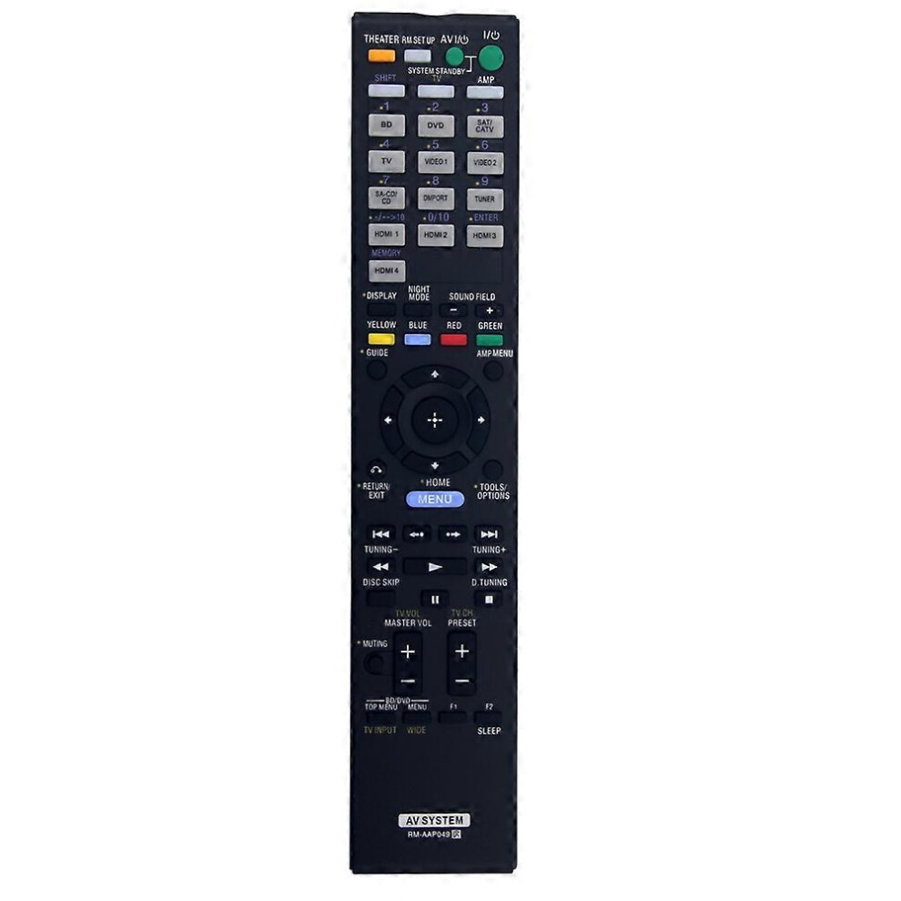 Remote Control Rm-Aap049 Replacement Compatible With Sony Str-K900 Str-Dh810 Str-Da3200 Str-Da3200es Surround Sound Av Receiver 6485316792216