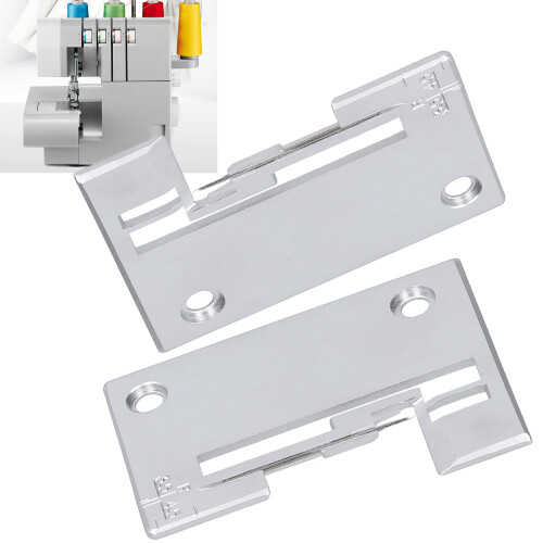2Pcs Iron Needle Plate Replacement for 14SH Overlock Sewing Machines